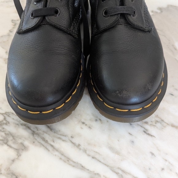 Dr. Martens Pascal Combat Boots – Black Leather Lace-Up, Size 5 - Picture 5 of 6